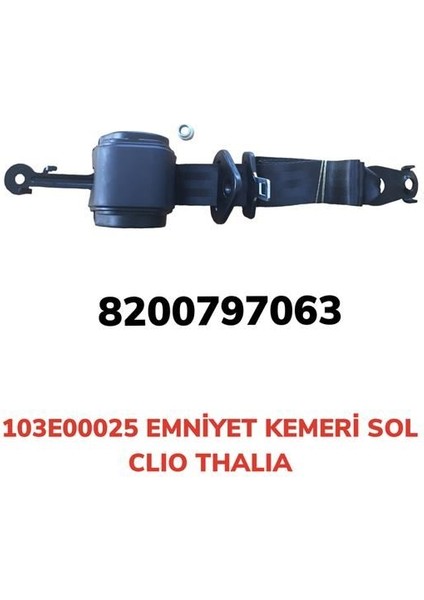 103E00025 - Emniyet Kemeri Otomatik Sol Clıo-Thalıa