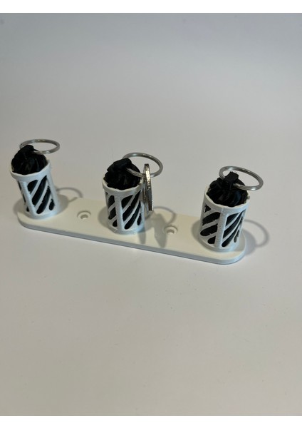 Spiral Tasarımlı Anahtarlık Askısı – Manyetik 3’lü Duvar Tipi Organizer Set