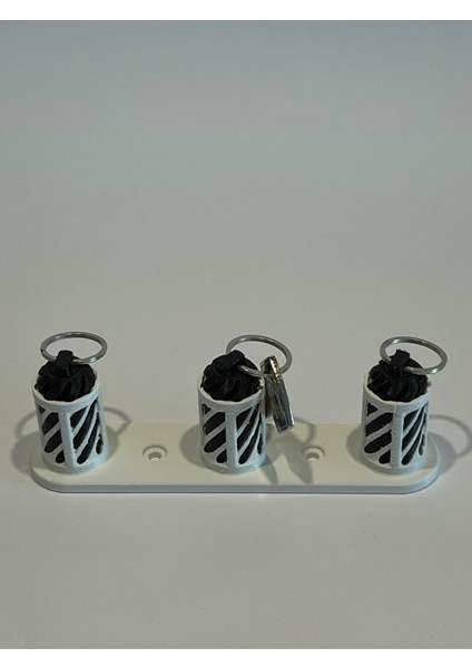 Spiral Tasarımlı Anahtarlık Askısı – Manyetik 3’lü Duvar Tipi Organizer Set