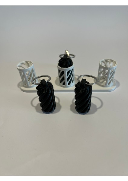 Spiral Tasarımlı Anahtarlık Askısı – Manyetik 3’lü Duvar Tipi Organizer Set