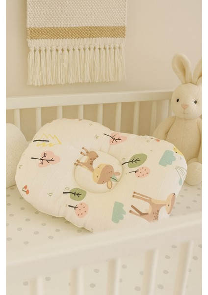 %100 Pamuk Kumaştan Ceylanlı Bebek Düz Kafa Yastığı fiyatları