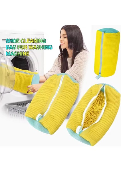 R 1 Adet Orjinal Ithal Ürün Ayakkabı Yıkama Çantası Torba File Özel Makarna Kumaş Makinede Deforme Önleyici Boya Vermez fırsatları
