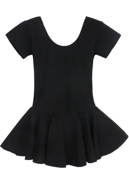 Siyah Bale Mayo Kısa Kollu Etekli