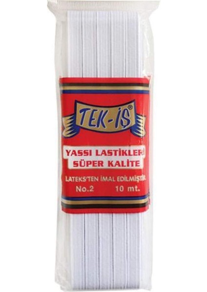 Tekis Lastik No:2 Yassı Lastik Şalvar Lastiği 10 Metre fiyatları