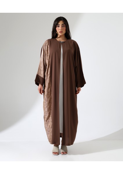 Büyük Beden Taş Detaylı Davet Uzun Abaya