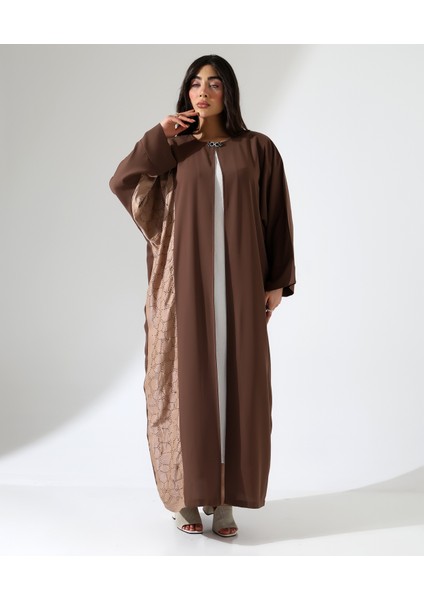 Büyük Beden Taş Detaylı Davet Uzun Abaya modelleri