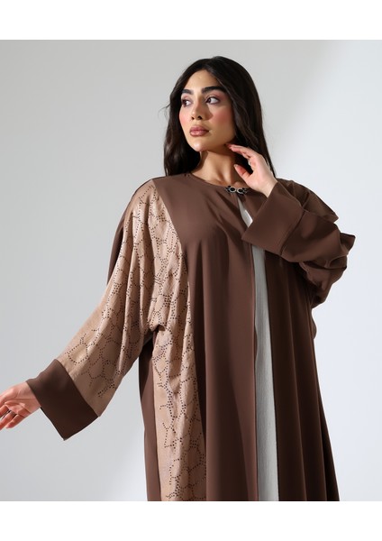 Büyük Beden Taş Detaylı Davet Uzun Abaya