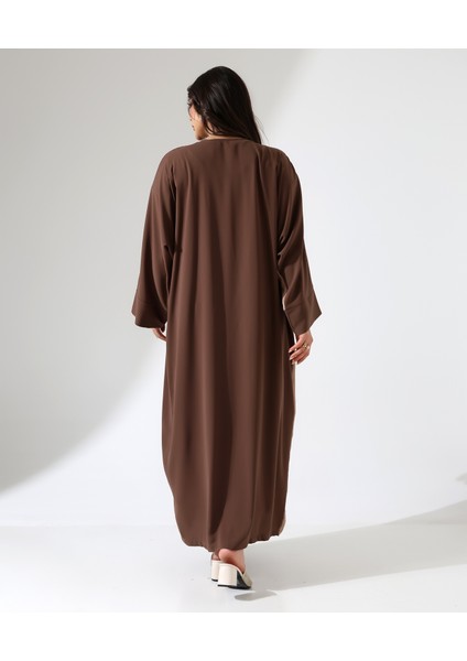 Büyük Beden Taş Detaylı Davet Uzun Abaya