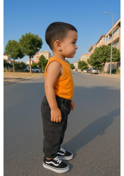 Yan Cepli Siyah Renkli Erkek Kot Pantolon fiyatları