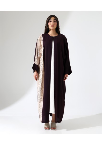 Büyük Beden Taş Detaylı Davet Uzun Abaya