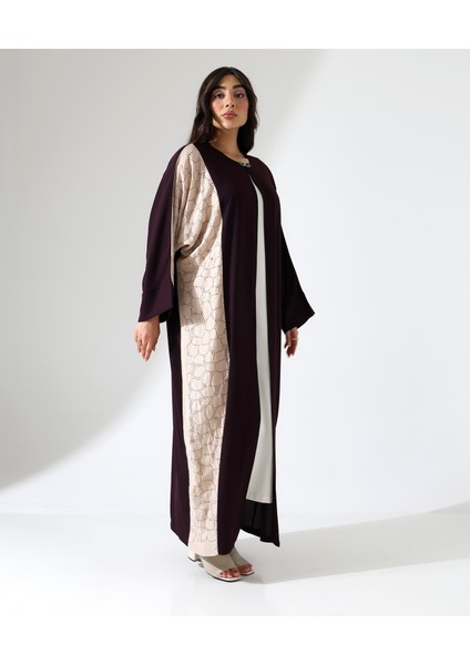 Büyük Beden Taş Detaylı Davet Uzun Abaya modelleri