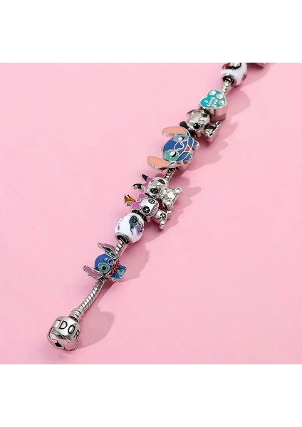 Pandora Tarz ,disney , Anime Lilo, Charmlı Bileklik, Ahşap Kutu Içerisinde