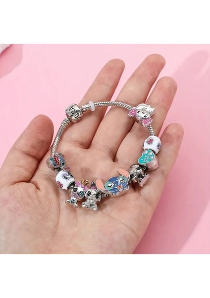 Pandora Tarz ,disney , Anime Lilo, Charmlı Bileklik, Ahşap Kutu Içerisinde fırsatları