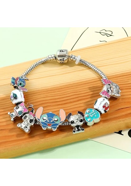 Pandora Tarz ,disney , Anime Lilo, Charmlı Bileklik, Ahşap Kutu Içerisinde indirimleri