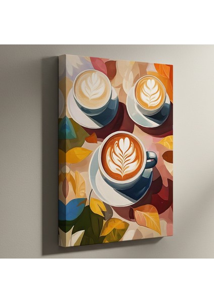 Sonbahar Latteleri Modern Sanat Tablosu