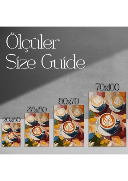 Sonbahar Latteleri Modern Sanat Tablosu modelleri