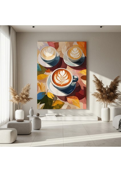 Sonbahar Latteleri Modern Sanat Tablosu fırsatları