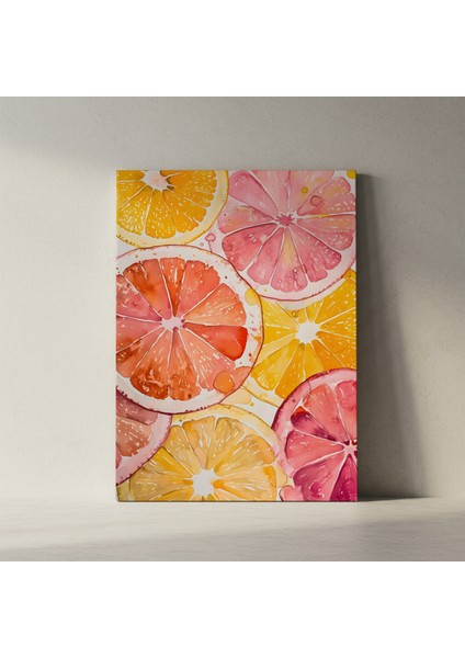 Suluboya Narenciye Dilimleri Soyut Sanat Tablosu fiyatları