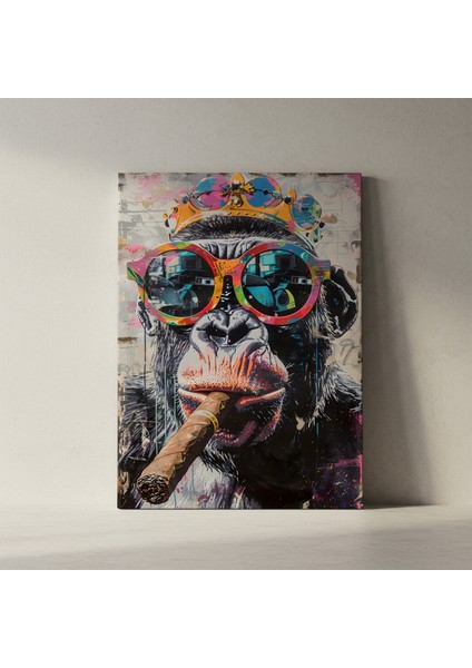 Pop Art Şempanze Portresi Tablosu fiyatları