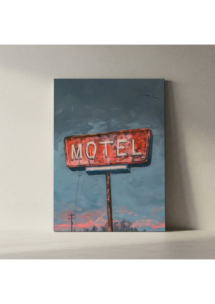 Pastell Tonlarda Motel Imzası Yağlıboya Tablosu fiyatları