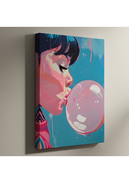 Modern Pop Art Tarzı Sakız Balonu Tablosu