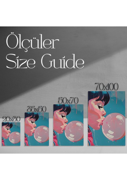 Modern Pop Art Tarzı Sakız Balonu Tablosu modelleri