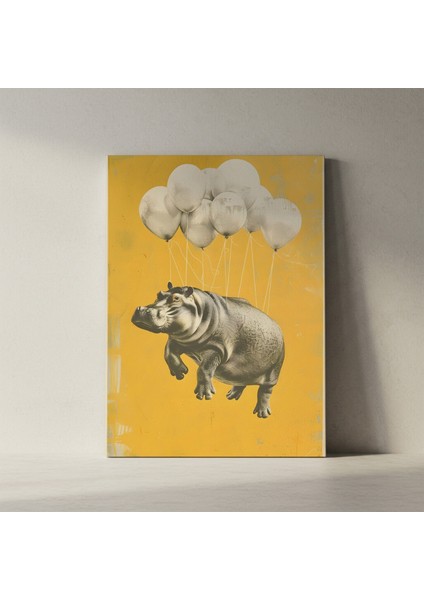 Sürrealist Hippopotam Balon Illüstrasyon Tablosu fiyatları