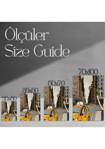 New York Taksi Illüstrasyon Tablosu modelleri