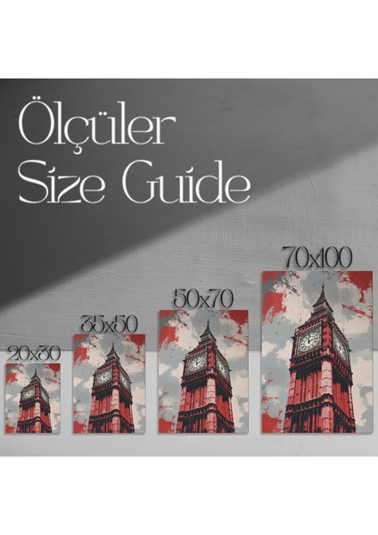 Big Ben Soyut Sanat Tablosu modelleri