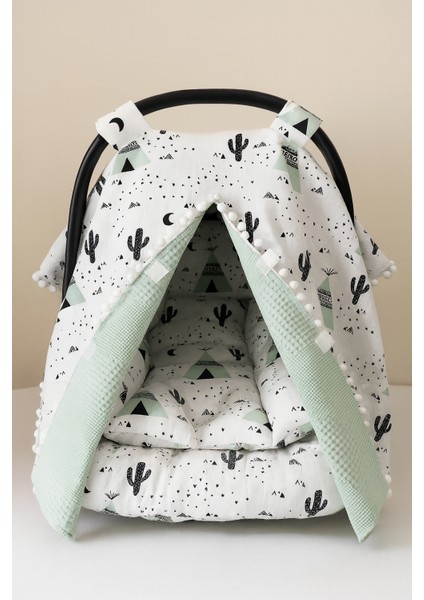 %100 Pamuk Müslin ve Pike Kumaştan Puset Örtüsü & Minderi ve Çarşafı (3'lü Takım) fiyatları