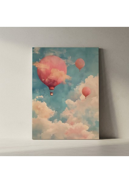 Pembe Balonlar Soyut Yağlı Boya Tablosu fiyatları