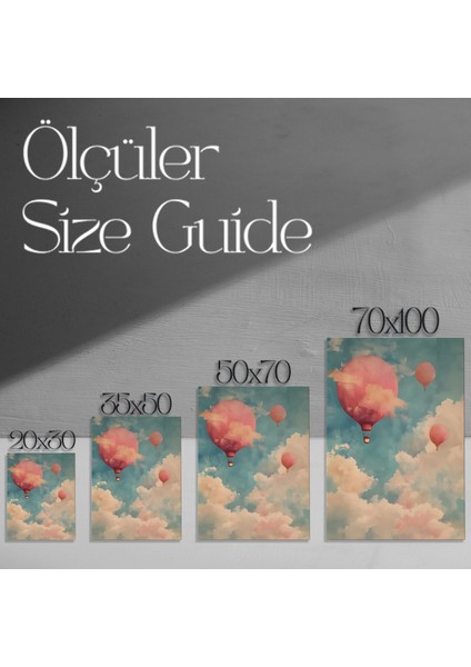 Pembe Balonlar Soyut Yağlı Boya Tablosu modelleri