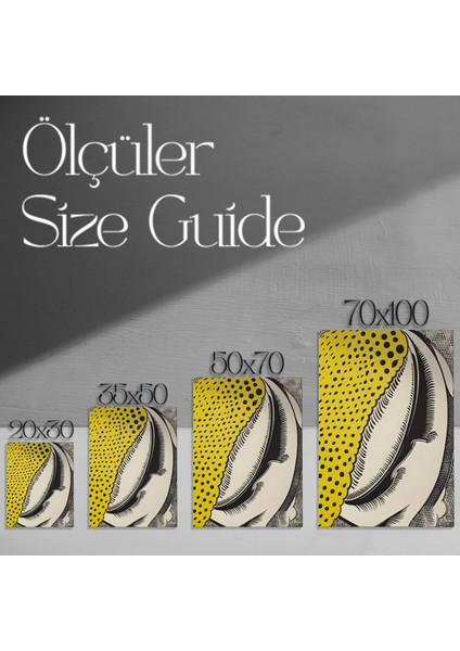 Soyut Pop Art Tarzı Sarı ve Siyah Noktalı Desenli Tablo modelleri