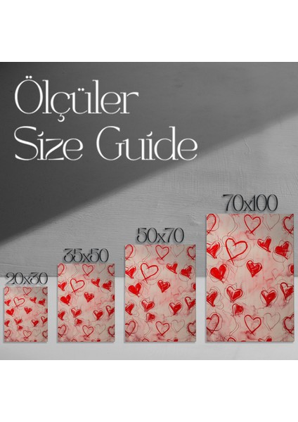 Soyut Kalp Desenli Modern Sanat Tablosu modelleri