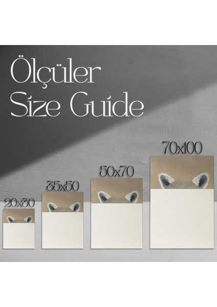 Minimalist Tilki Kulağı Illüstrasyon Tablosu modelleri