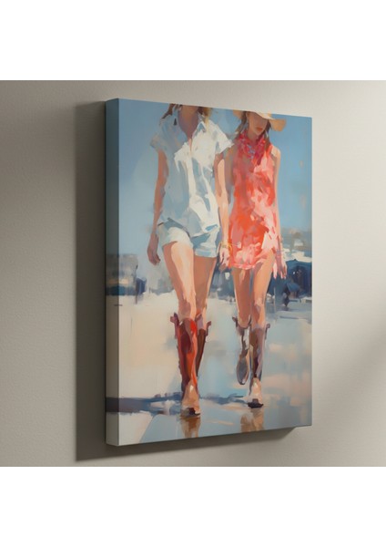 Kadın Figürleri Modern Illüstrasyon Tablosu