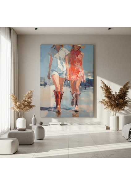Kadın Figürleri Modern Illüstrasyon Tablosu fırsatları