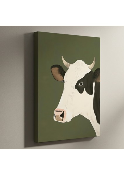 Modern Tarz Inek Portresi Tablosu