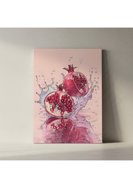 Nar Suyu Sıçraması Modern Illüstrasyon Tablosu fiyatları