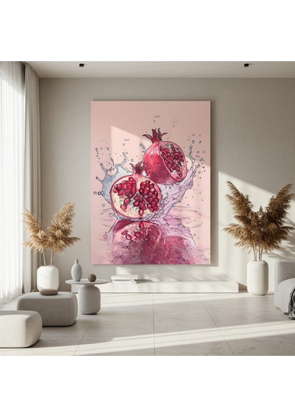 Nar Suyu Sıçraması Modern Illüstrasyon Tablosu fırsatları