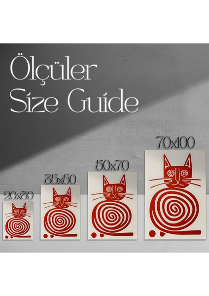 Soyut Kedi Illüstrasyon Tablosu modelleri