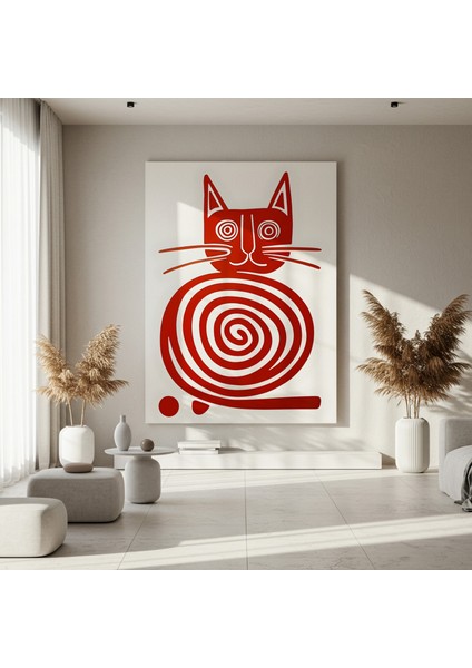 Soyut Kedi Illüstrasyon Tablosu fırsatları