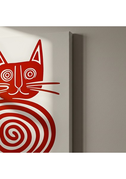 Soyut Kedi Illüstrasyon Tablosu indirimleri