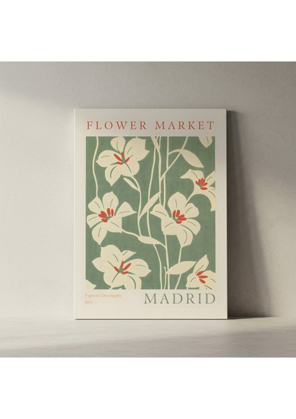 Madrid Çiçek Pazarı Botanik Illüstrasyon Tablosu fiyatları