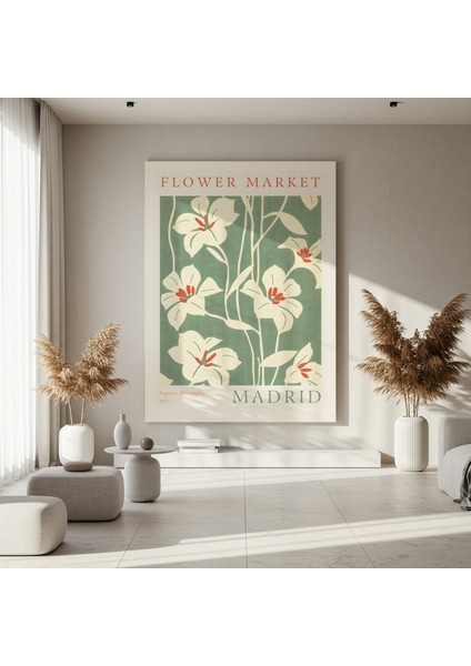 Madrid Çiçek Pazarı Botanik Illüstrasyon Tablosu fırsatları