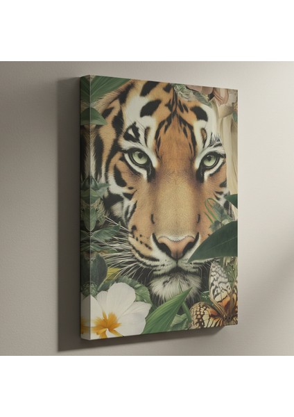 Tigrinin Gizemi Kolaj Sanatı Tablosu