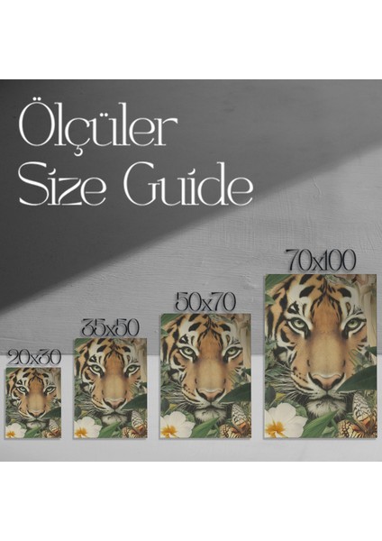 Tigrinin Gizemi Kolaj Sanatı Tablosu modelleri