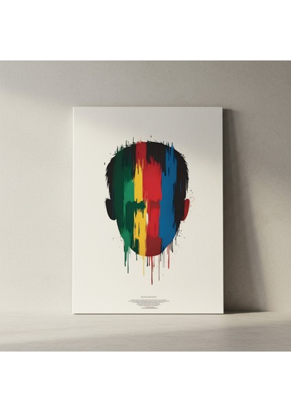 Soyut Boya Damlası Portre Tablosu fiyatları