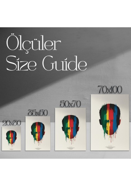 Soyut Boya Damlası Portre Tablosu modelleri