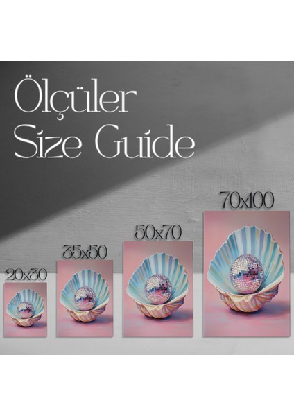 Disko Topu ve Kabuk Soyut Yağlıboya Tablosu modelleri